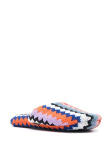Missoni Home zigzag-motif slippers - Blauw