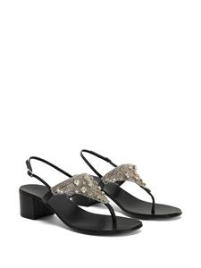 Giuseppe Zanotti Clarett 40 mm sandalen verfraaid met kristallen - Zwart