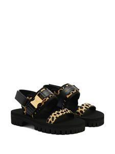 Giuseppe Zanotti Shyan chunky suède sandalen met print - Zwart