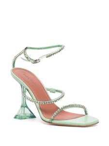 Amina Muaddi Gilda sandalen verfraaid met kristallen - Groen