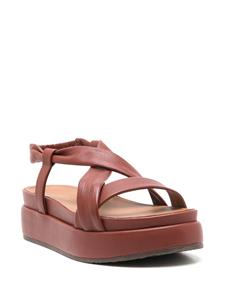 Sarah Chofakian Vionnet sandalen met plateauzool - Bruin