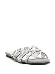 Sarah Chofakian Alix sandalen verfraaid met kristallen - Grijs
