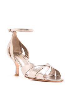 Sarah Chofakian Tunnel 55 mm leren sandalen - Metallic