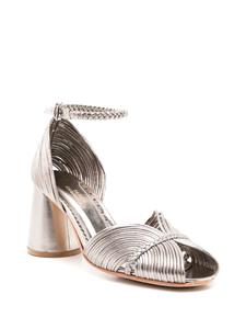 Sarah Chofakian Twiggy metallic sandalen - Zilver
