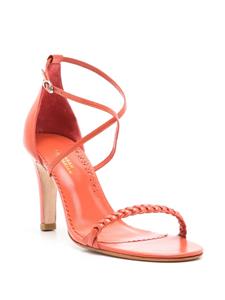 Sarah Chofakian Windsor sandalen met gevlochten bandje - Oranje