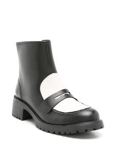 Sarah Chofakian Marcellie tweekleurige laarzen - Zwart