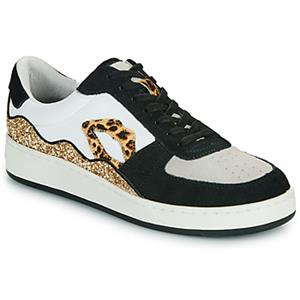 Bons baisers de Paname Lage Sneakers  LOULOU BLANC NOIR LEOPARD