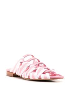Sarah Chofakian Mia slippers met streepdetail - Roze