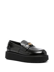 Miu Miu Leren loafers - Zwart