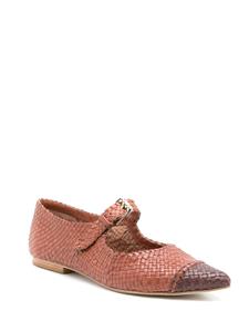 Sarah Chofakian Elizabeth leren pumps - Bruin