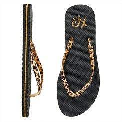 XQ Footwear  Zand Slipper luipaard 