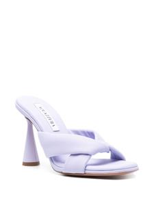 Aquazzura Amore 95mm leather mules - Paars
