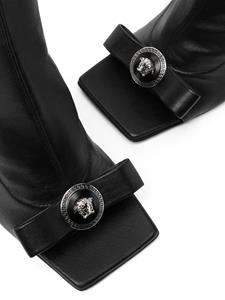 Versace 100mm Medusa-plaque knee-high boots - Zwart