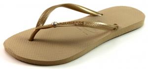Stoute-schoenen.nl Havaianas slippers Slim Crystal Glamour Beige / Khaki HAV21
