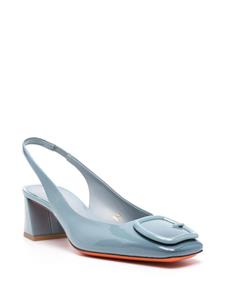 Santoni Lakleren pumps (50 mm) - Blauw