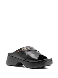 Alexander Wang Float 70mm platform leather sandals - Zwart