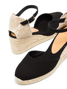 Castañer Carol espadrilles met sleehak - Zwart