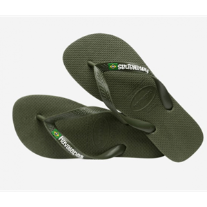 Havaianas Brasil Logo Green/Green GROEN 