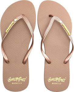 Beachyfeet Teenslipper dames - chocolate