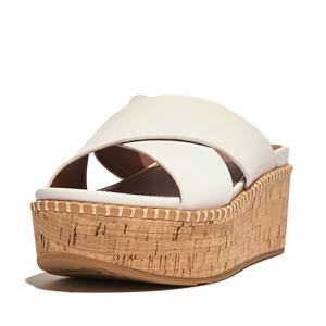 FitFlop Eloise leather/cork wedge cross slides