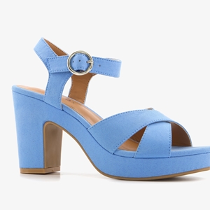 Blue Box blauwe dames sandalen met hak