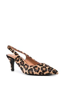 Via Roma 15 65 mm pumps met luipaardprint - Bruin