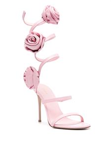 Le Silla rose-appliqué spiral sandals - Roze