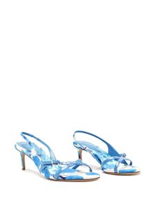 Alexandre Birman Maia 60mm floral-print sandals - Blauw