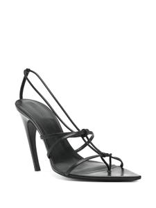 Nensi Dojaka Leren sandalen - Zwart