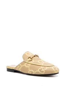 Gucci Princetown muiltjes met monogram - Geel