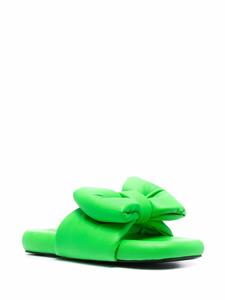 Off-White Slippers met strikdetail - Groen