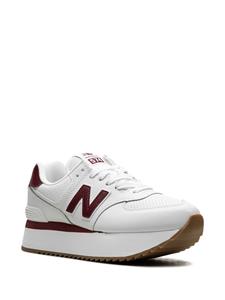 New Balance 574+ White/Burgundy sneakers - Wit