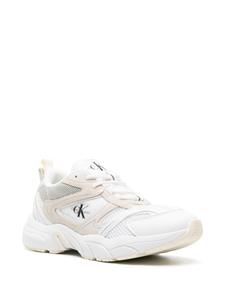 Calvin Klein Leren sneakers met mesh vlakken - Wit