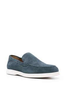 Doucal's Suède loafers met stiksels - Blauw