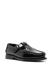 Hereu Alber crinkled leather loafers - Zwart