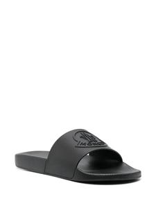 Moncler Slippers met logo-reliëf - Zwart