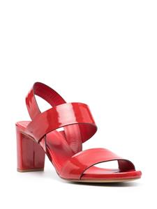Del Carlo 75mm patent leather sandals - Rood