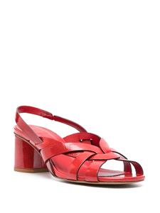 Del Carlo 65mm patent leather sandals - Rood