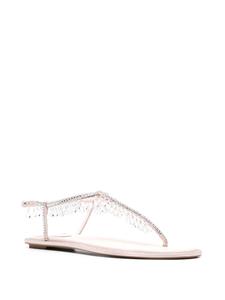 René Caovilla Diana crystal-embellished sandals - Roze