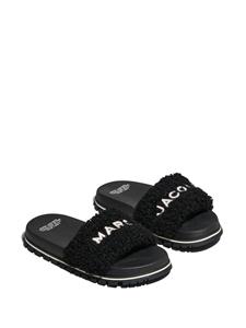Marc Jacobs The Slide slippers met logo-reliëf - Zwart