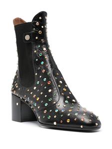 Laurence Dacade Angie stud leather boots - Zwart