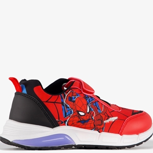 Spider-Man jongens sneakers rood met lichtjes
