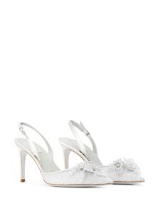 René Caovilla Floriane pumps met kant - Wit