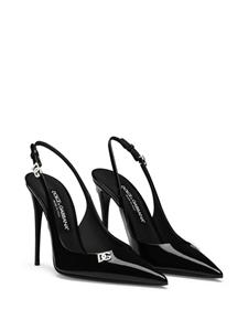 Dolce & Gabbana Slingback pumps met logoplakkaat - Zwart