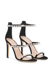 Giuseppe Zanotti Harmony Cometa sandalen verfraaid met kristal - Zwart