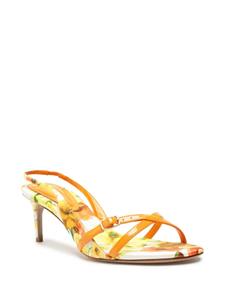 Alexandre Birman Maia 60mm sandalen met bloemenprint - Oranje
