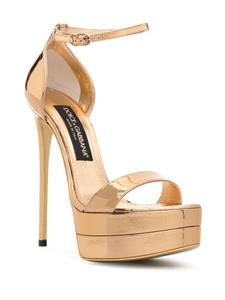Dolce & Gabbana Sandalen met metallic afwerking - Goud