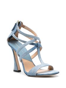 Ermanno Scervino Metallic sandalen - Blauw