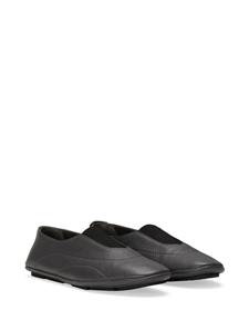 Dolce & Gabbana leather almond-toe slippers - Zwart