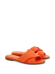 Ferragamo Slippers met geknoopt detail - Oranje